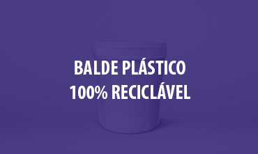 Balde plástico 100% reciclável